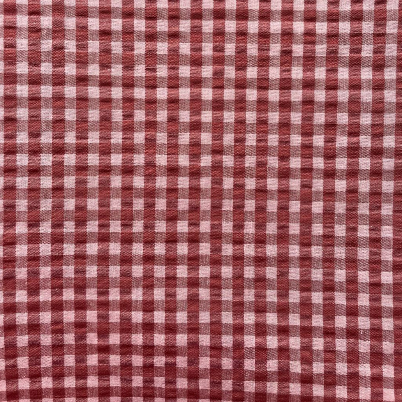 Seersucker ELI Cacao / Rosa té